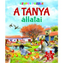   Szuper Puzzle A Tanya Állatai 6 × 20 Darabos Puzzle Könyv Készlet Részletgazdag Képekkel