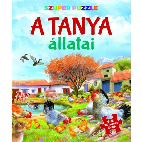 Szuper Puzzle A Tanya Állatai 6 × 20 Darabos Puzzle Könyv Készlet Részletgazdag Képekkel