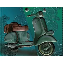   Boncahier Ruta 66 Vespa Napló Keménytáblás Borítóval Vespa Motívummal Elegáns Sima Oldalakkal Retro Stílus Kedvelőinek Ajándéknak Is Ideális