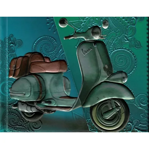 Boncahier Ruta 66 Vespa Napló Keménytáblás Borítóval Vespa Motívummal Elegáns Sima Oldalakkal Retro Stílus Kedvelőinek Ajándéknak Is Ideális
