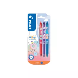   Pilot Frixion Ball Clicker Rollertoll Készlet 0,7 mm 3 Szín/Készlet Fancy