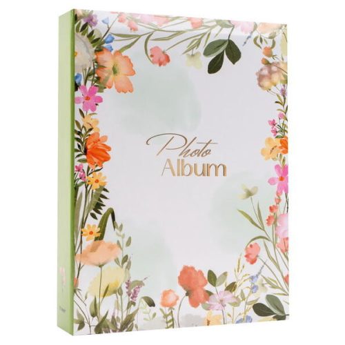 Fotóalbum 19x25 cm Ragasztott 200 Darab 10x15 cm-es Fotóhoz Zöld