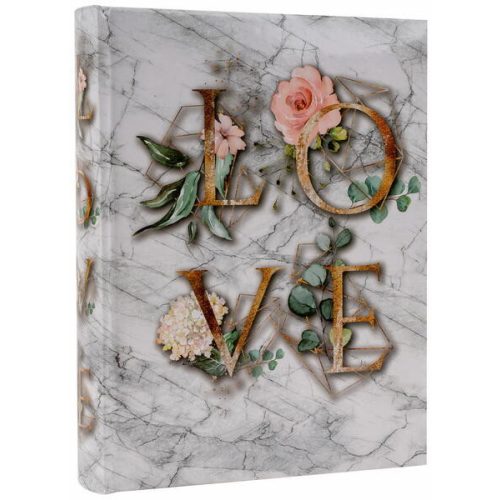 Fotóalbum 19,5x25 cm Könyvkötésű 200 Darab 10x15 cm-es Fotóhoz Love