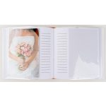 Esküvői Fotóalbum 16x17 cm Könyvkötésű 50 Darab 10x15 cm-es Fotóhoz Ezüst Szívek