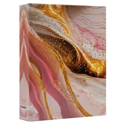 Fotóalbum 12,5x16,5 cm 36 Darab 10x15 cm-es Fotóhoz Márvány Róztsaszín