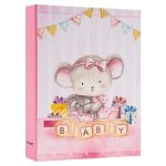 Baba Fotóalbum 12,5x16,5 cm 36 Darab 10x15 cm-es Fotóhoz Rózsaszín