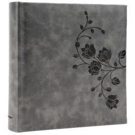   Fotóalbum 22x22 cm Könyvkötésű 200 Darab 10x15 cm-es Fotóhoz Szürke