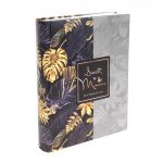 Fotóalbum 19,5x25 cm Könyvkötésű 200 Darab 10x15 cm-es Fotóhoz Arany