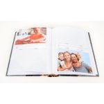 Fotóalbum 19,5x25 cm Könyvkötésű 200 Darab 10x15 cm-es Fotóhoz Arany