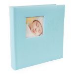 Baba Fotóalbum 22x22 cm Könyvkötésű 200 Darab 10x15 cm-es Fotóhoz Kék