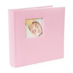 Baba Fotóalbum 22x22 cm Könyvkötésű 200 Darab 10x15 cm-es Fotóhoz Rózsaszín
