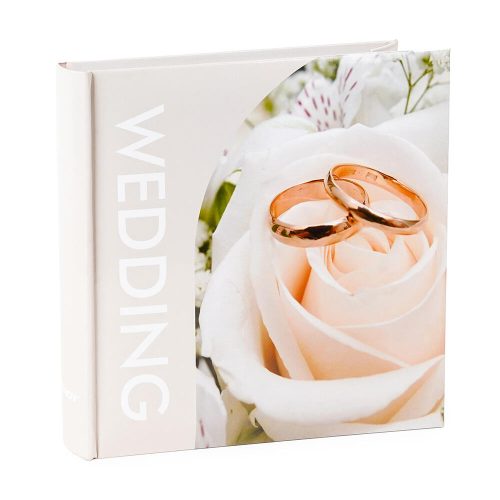 Esküvői Fotóalbum 22x22 cm Könyvkötésű 200 Darab 10x15 cm-es Fotóhoz Rózsa