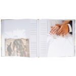 Esküvői Fotóalbum 21,5x22 cm Könyvkötésű 200 Darab 10x15 cm-es Fotóhoz Szürke