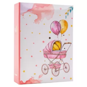   Baba Fotóalbum 12,5x16,5 cm 100 Darab 10x15 cm-es Fotóhoz Rózsaszín