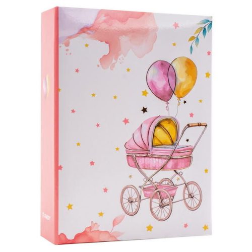 Baba Fotóalbum 12,5x16,5 cm 100 Darab 10x15 cm-es Fotóhoz Rózsaszín