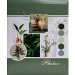 Fotóalbum 18x22,5 cm 200 Darab 10x15 cm-es Fotóhoz Zöld