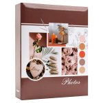 Fotóalbum 18x22,5 cm 200 Darab 10x15 cm-es Fotóhoz Barna