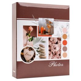 Fotóalbum 18x22,5 cm 200 Darab 10x15 cm-es Fotóhoz Barna