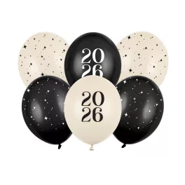   Lufi 30 cm 6 Darab/Csomag Happy New Year 2026 Pasztell Színek