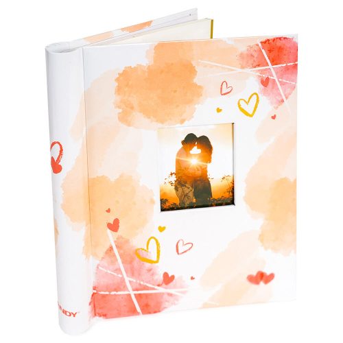 Fandy Fotóalbum 25,5x9 cm Spirálkötésű 120 Darab 10x15 cm-es Fotóhoz Love