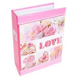   Fandy Fotóalbum 17,5x23 cm 200 Darab 10x15 cm-es Fotóhoz Love Rózsaszín