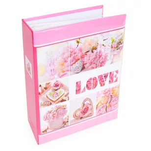   Fandy Fotóalbum 17,5x23 cm 200 Darab 10x15 cm-es Fotóhoz Love Rózsaszín