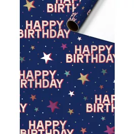   Stewo Tekercses Díszcsomagoló 70 cm x 1,5 m Starlett Dark Blue