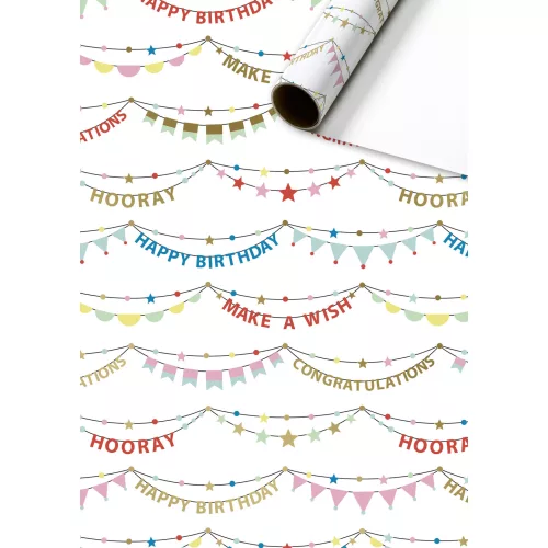 Stewo Tekercses Díszcsomagoló  70 cm x 2 m Pierrot White
