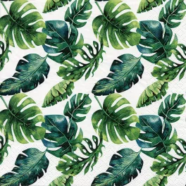   Ti-Flair Szalvéta 33x33 cm 3 Rétegű 20 Lap/Csomag Dense Jungle Leaves