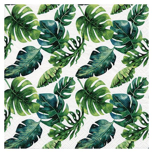 Ti-Flair Szalvéta 33x33 cm 3 Rétegű 20 Lap/Csomag Dense Jungle Leaves