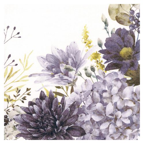 Ti-Flair Szalvéta 33x33 cm 3 Rétegű 20 Lap/Csomag Orla De Crisantemos Lilac