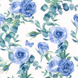   Ti-Flair Szalvéta 33x33 cm 3 Rétegű 20 Lap/Csomag Zarcillos De Rosa Blue