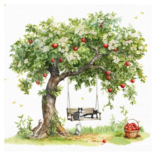 Ti-Flair Szalvéta 33x33 cm 3 Rétegű 20 Lap/Csomag Feline Summer