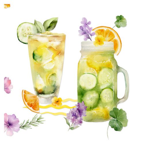 Ti-Flair Szalvéta 33x33 cm 3 Rétegű 20 Lap/Csomag Lemonade