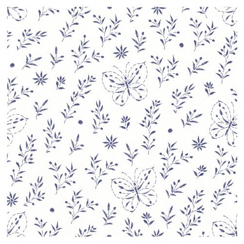 Ti-Flair Szalvéta 33x33 cm 3 Rétegű 20 Lap/Csomag Butterfly Embroidery White