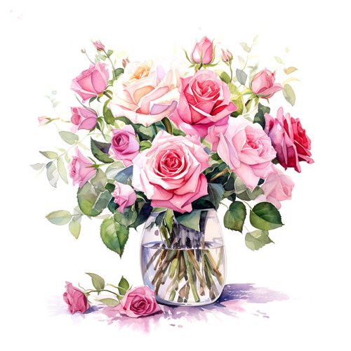 Ti-Flair Szalvéta 33x33 cm 3 Rétegű 20 Lap/Csomag Mazzetto Di Rose Rosa