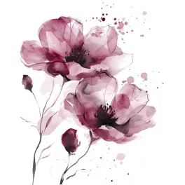   Ti-Flair Szalvéta 33x33 cm 3 Rétegű 20 Lap/Csomag Fiori Delicati Burgundy