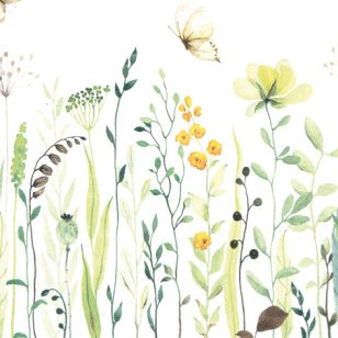   Ti-Flair Szalvéta 33x33 cm 3 Rétegű 20 Lap/Csomag Meadow Flowers & Leaves Sage