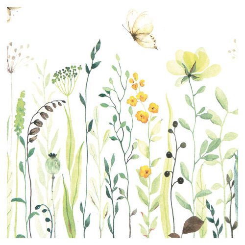 Ti-Flair Szalvéta 33x33 cm 3 Rétegű 20 Lap/Csomag Meadow Flowers & Leaves Sage
