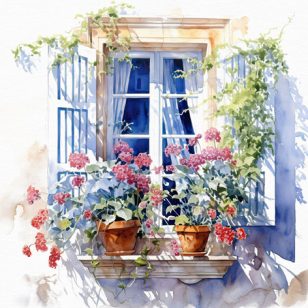   Ti-Flair Szalvéta 33x33 cm 3 Rétegű 20 Lap/Csomag Mediterranean Windows