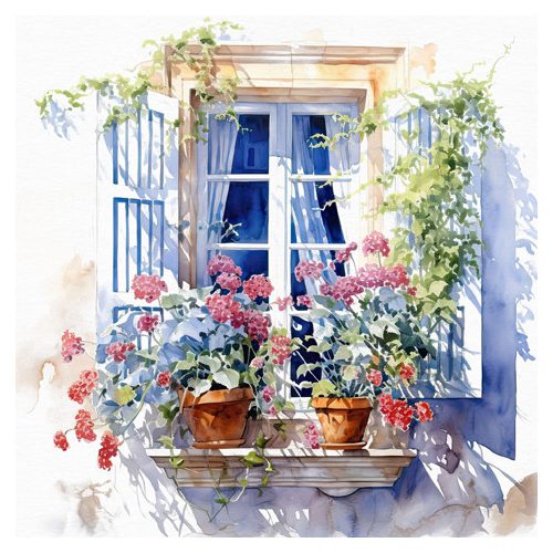 Ti-Flair Szalvéta 33x33 cm 3 Rétegű 20 Lap/Csomag Mediterranean Windows