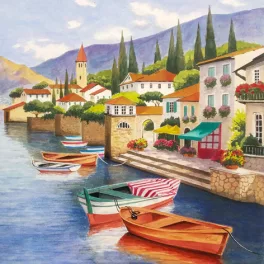   Ti-Flair Szalvéta 33x33 cm 3 Rétegű 20 Lap/Csomag Lago Di Como