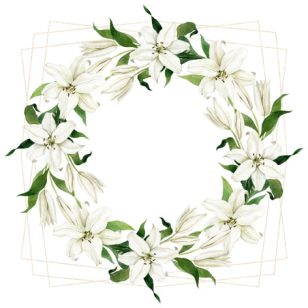   Ti-Flair Szalvéta 33x33 cm 3 Rétegű 20 Lap/Csomag Madonna Lily Wreath