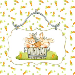   Ti-Flair Szalvéta 33x33 cm 3 Rétegű 20 Lap/Csomag Sleeping Bunnies In Bucket