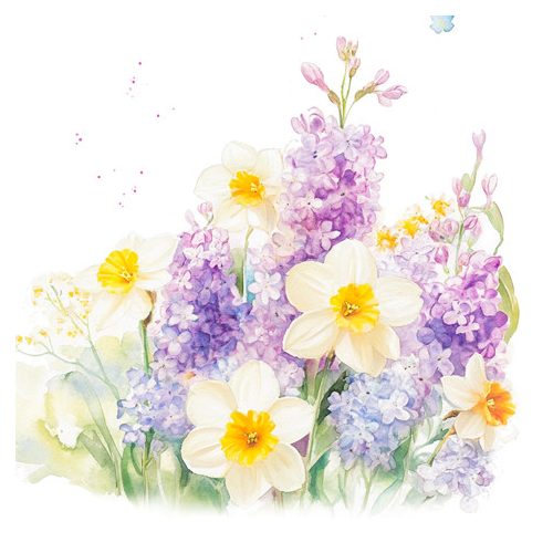 Ti-Flair Szalvéta 33x33 cm 3 Rétegű 20 Lap/Csomag Tierna Primavera