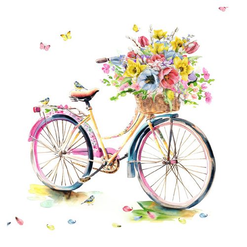 Ti-Flair Szalvéta 33x33 cm 3 Rétegű 20 Lap/Csomag Viaggio Di Primavera