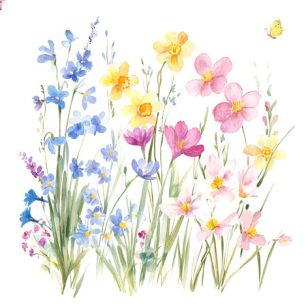   Ti-Flair Szalvéta 33x33 cm 3 Rétegű 20 Lap/Csomag Aiuola Di Primavera