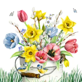  Ti-Flair Szalvéta 33x33 cm 3 Rétegű 20 Lap/Csomag Flores Frescas De Primavera