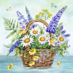 Ti-Flair Szalvéta 33x33 cm 3 Rétegű 20 Lap/Csomag Fleurs Estivales