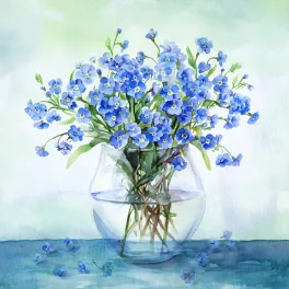   Ti-Flair Szalvéta 33x33 cm 3 Rétegű 20 Lap/Csomag Forget-Me-Not